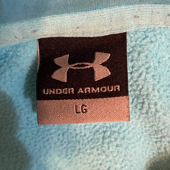 Under Armour Men's Size Large Full-Zip Jacket Blue Zig-Zag Pattern Red Trim EUC - Picture 4 of 6